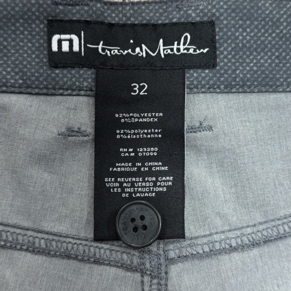 Travis Mathew Shorts Mens 32 Gray Performance Stretch Golf Casual Flat Front - Picture 3 of 6